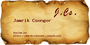 Jamrik Csongor névjegykártya