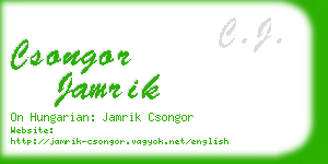 csongor jamrik business card